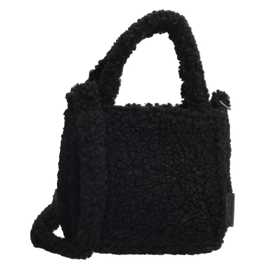 Teddytasche 17 x 17cm in Schwarz mit Reißverschluss