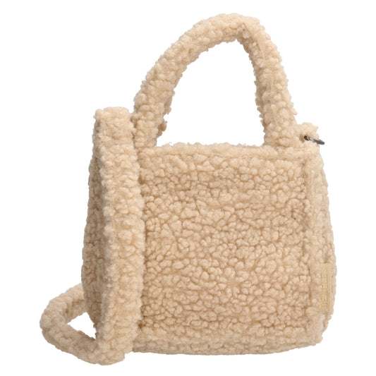 Teddytasche 17 x 17cm in Beige|Creme mit Reißverschluss