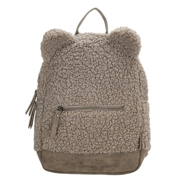 Teddyrucksack 24,5x31cm in Braun mit Reißverschluss