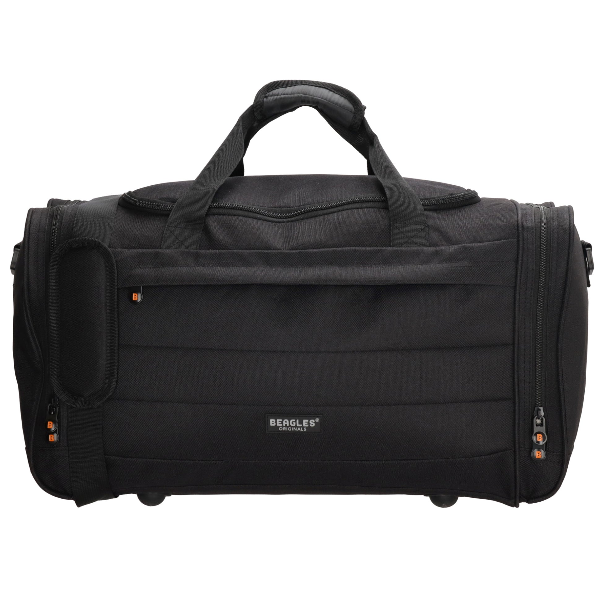 Reisetasche 55 x 30cm in Schwarz mit Seitentaschen - leder-accessoires.com
