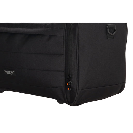 Reisetasche 55 x 30cm in Schwarz mit Seitentaschen - leder-accessoires.com