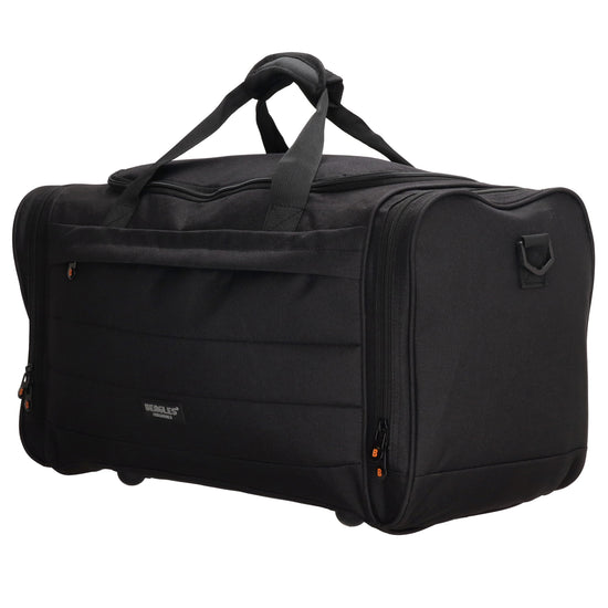 Reisetasche 55 x 30cm in Schwarz mit Seitentaschen - leder-accessoires.com