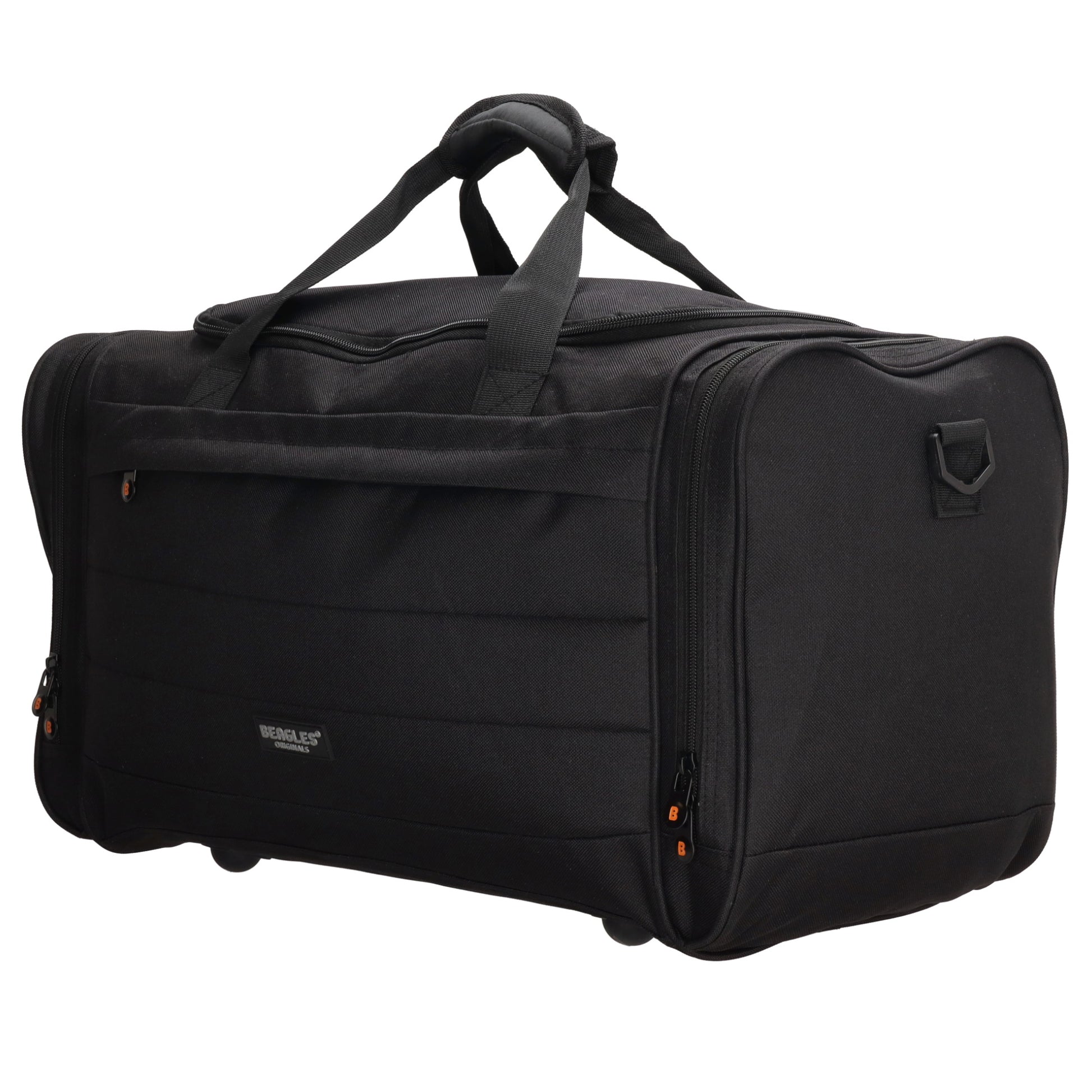 Reisetasche 55 x 30cm in Schwarz mit Seitentaschen - leder-accessoires.com