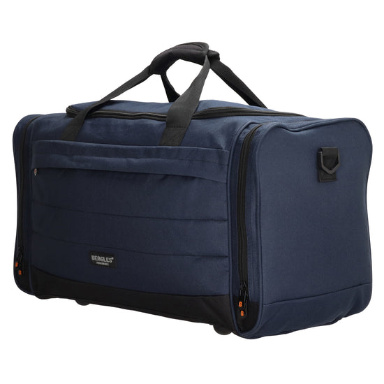 Reisetasche 55 x 30cm in Blau mit Seitentaschen - leder-accessoires.com