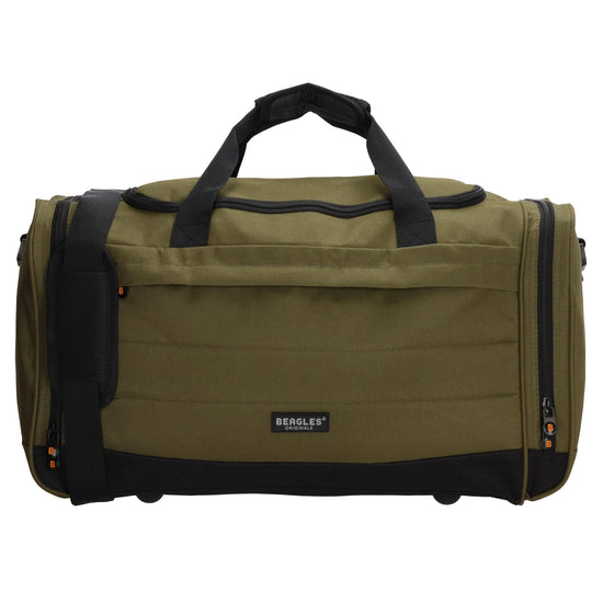 Reisetasche 55 x 30cm in Oliv|Grün mit Seitentaschen - leder-accessoires.com