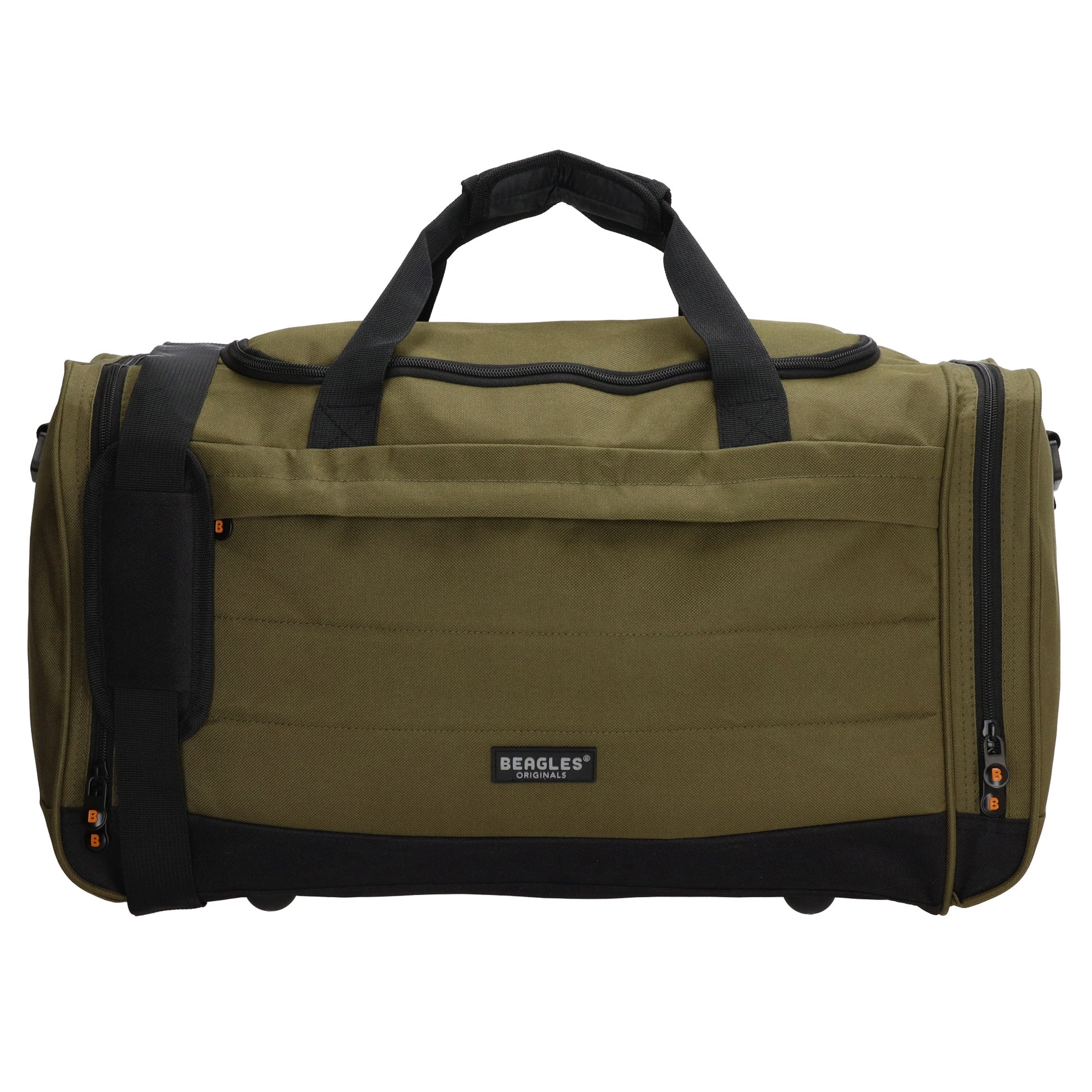 Reisetasche 55 x 30cm in Oliv|Grün mit Seitentaschen - leder-accessoires.com