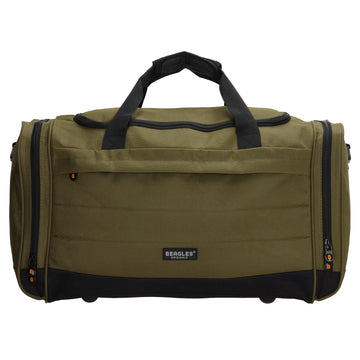 Reisetasche 55 x 30cm in Oliv|Grün mit Seitentaschen - leder-accessoires.com