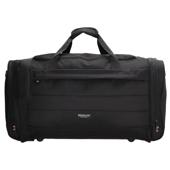 Reisetasche 65 x 34cm in Schwarz mit Seitentaschen - leder-accessoires.com