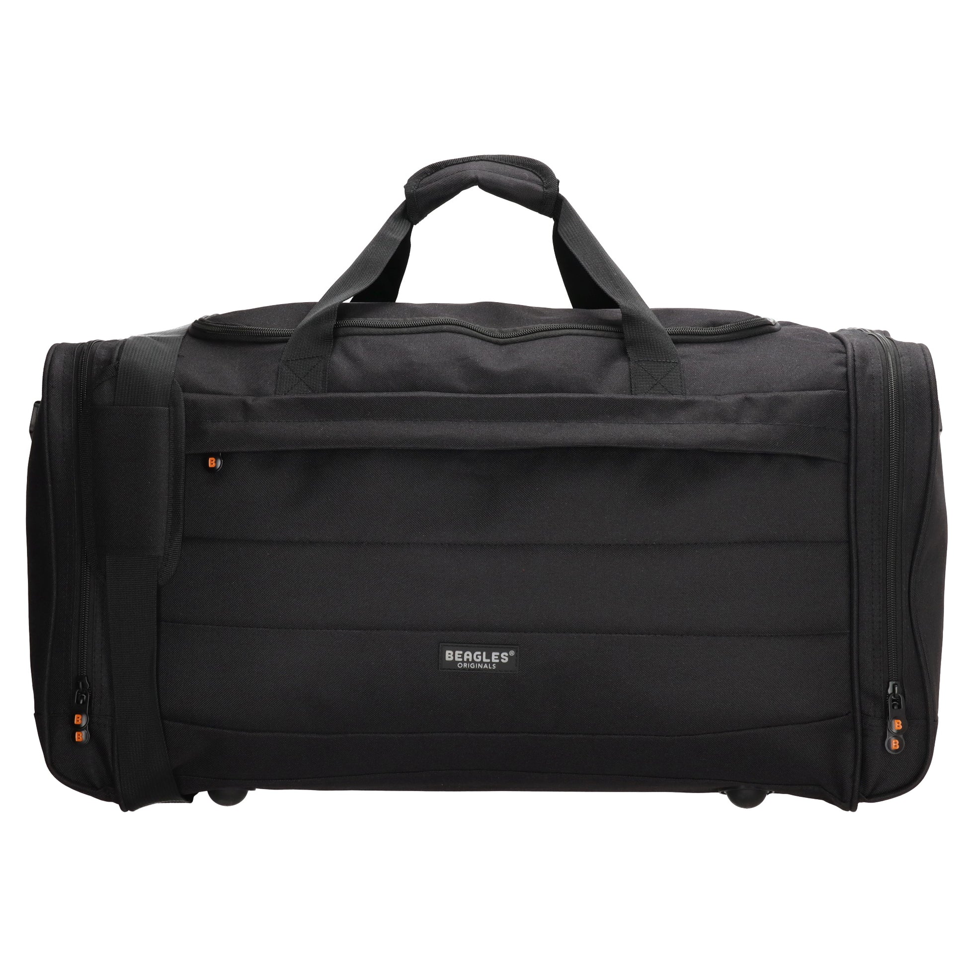 Reisetasche 65 x 34cm in Schwarz mit Seitentaschen - leder-accessoires.com