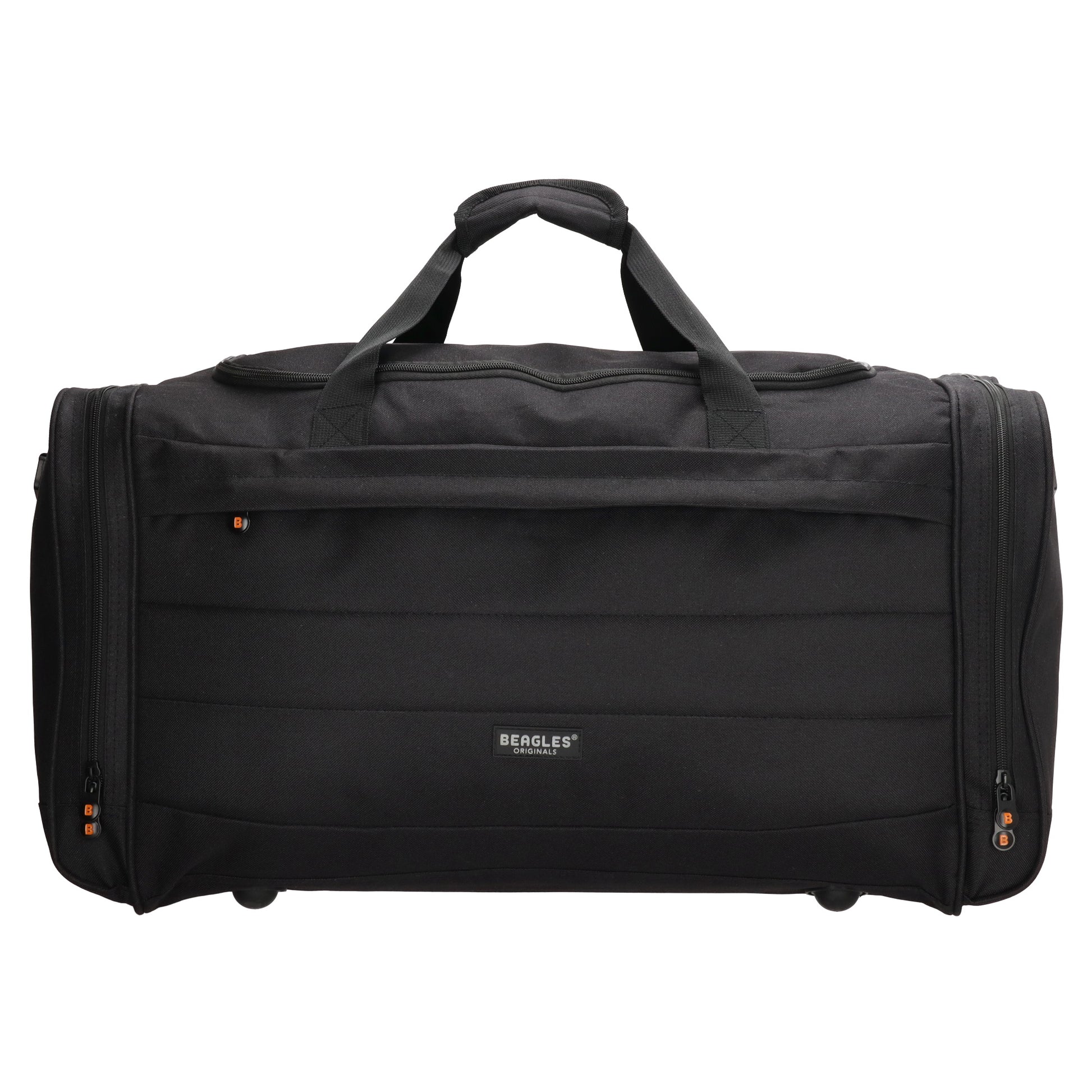 Reisetasche 65 x 34cm in Schwarz mit Seitentaschen - leder-accessoires.com