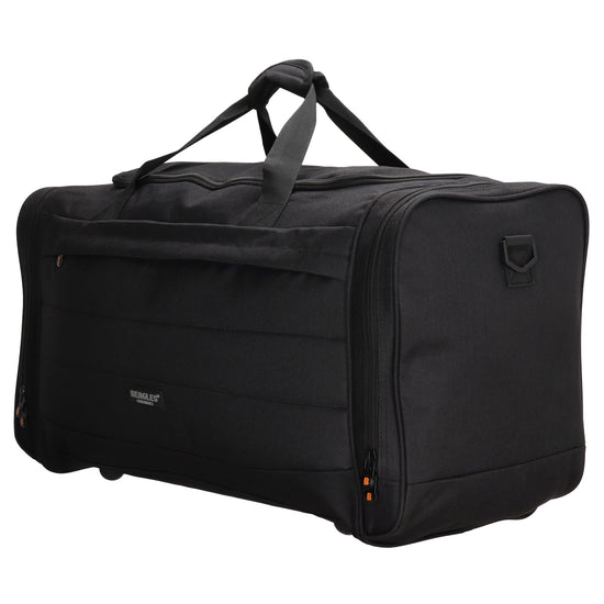 Reisetasche 65 x 34cm in Schwarz mit Seitentaschen - leder-accessoires.com