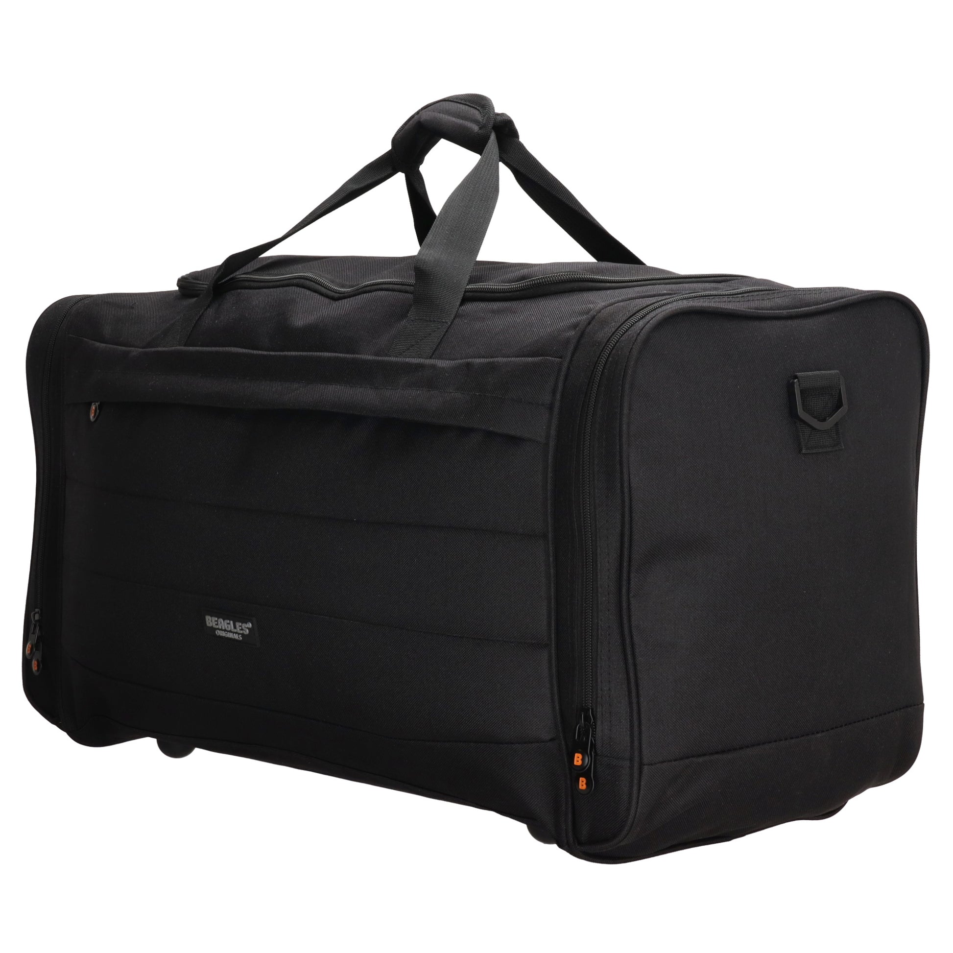 Reisetasche 65 x 34cm in Schwarz mit Seitentaschen - leder-accessoires.com