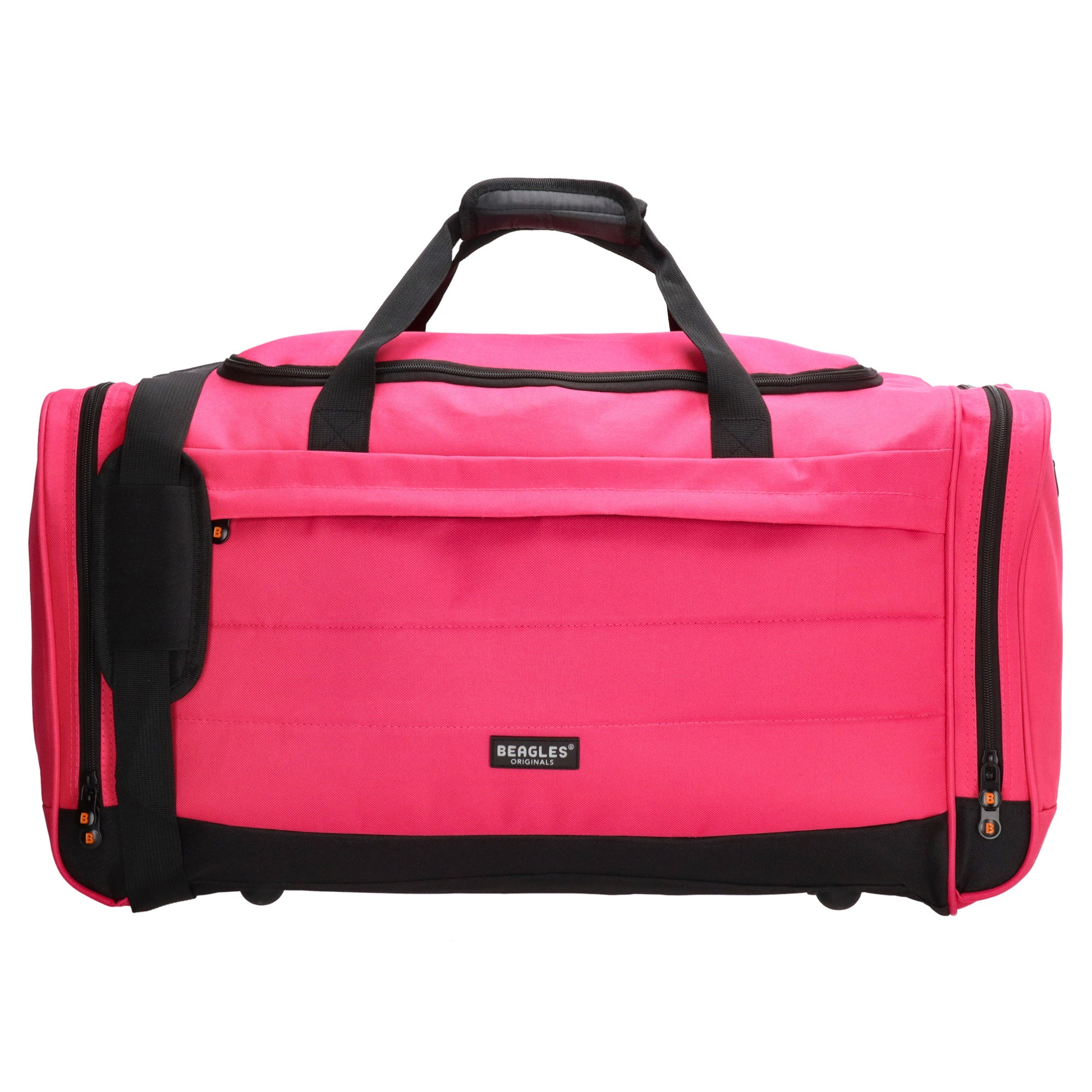 Reisetasche 65 x 34cm in Pink mit Seitentaschen - leder-accessoires.com