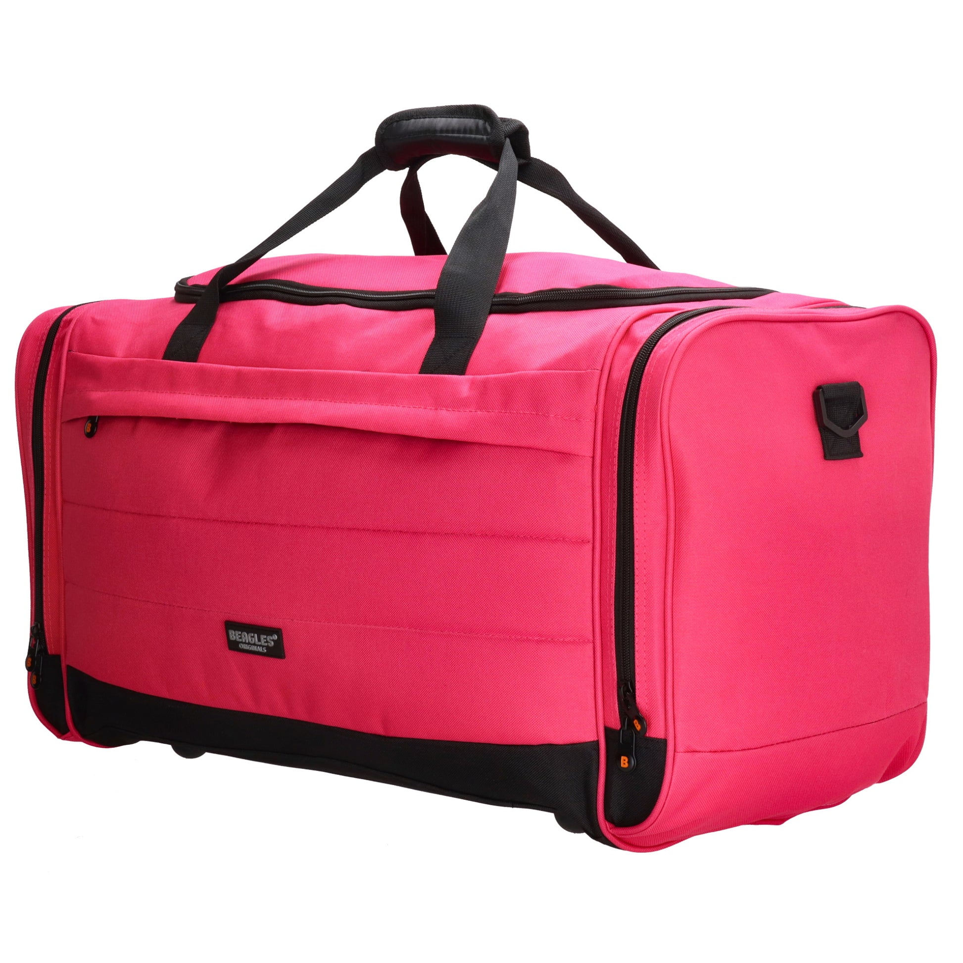Reisetasche 65 x 34cm in Pink mit Seitentaschen - leder-accessoires.com