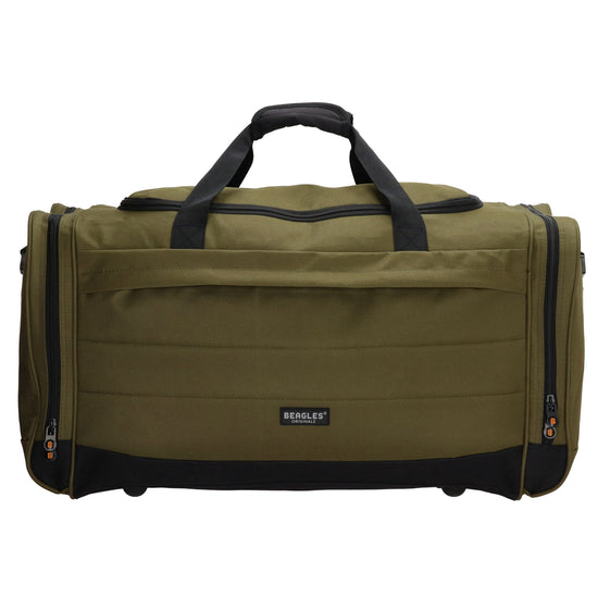 Reisetasche 65 x 34cm in Olivgrün mit Seitentaschen - leder-accessoires.com