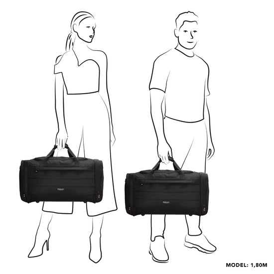 Reisetasche 65 x 34cm in Olivgrün mit Seitentaschen - leder-accessoires.com