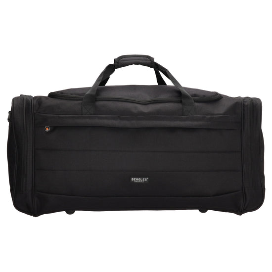 Reisetasche 75 x 35cm in Schwarz mit Seitentaschen - leder-accessoires.com