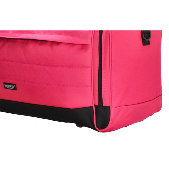 Reisetasche 75 x 35cm in Pink mit Seitentaschen - leder-accessoires.com