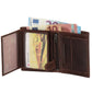 Geldbörse Hochformat 10 x 8cm in Braun aus Leder