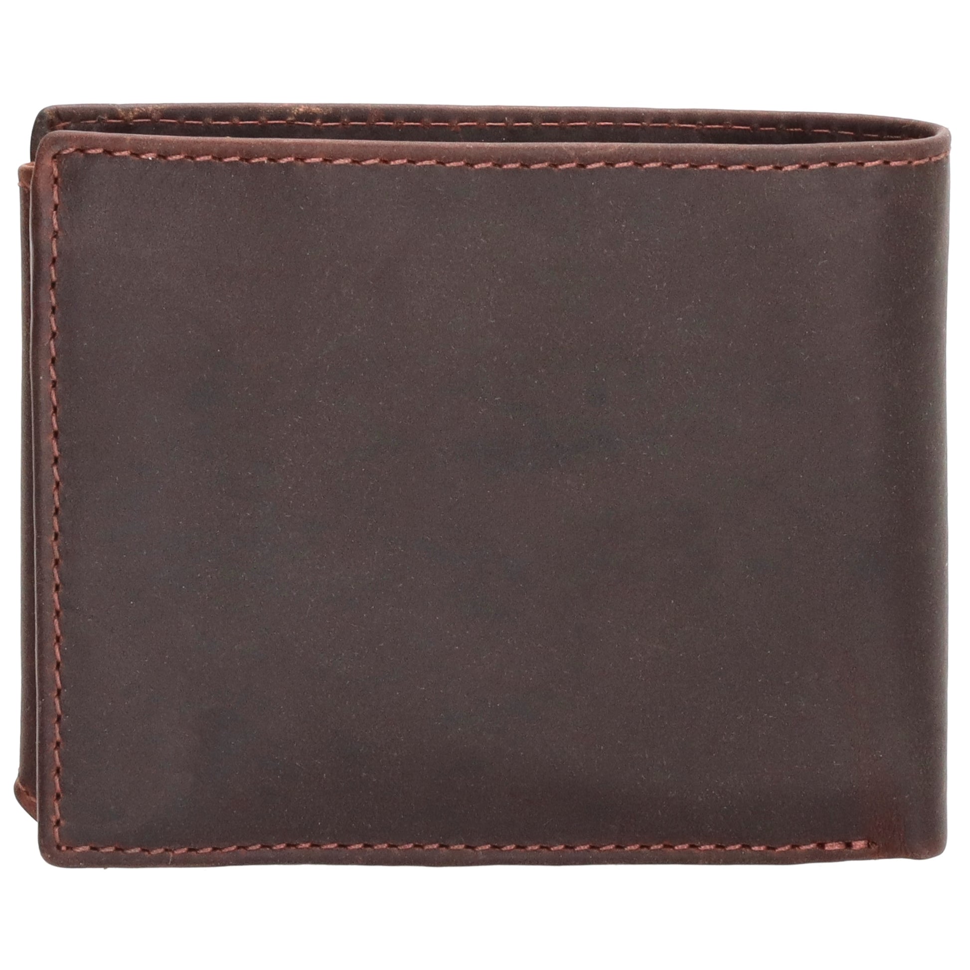 Geldbörse Querformat 10 x 8,5cm in Braun aus Leder - leder-accessoires.com
