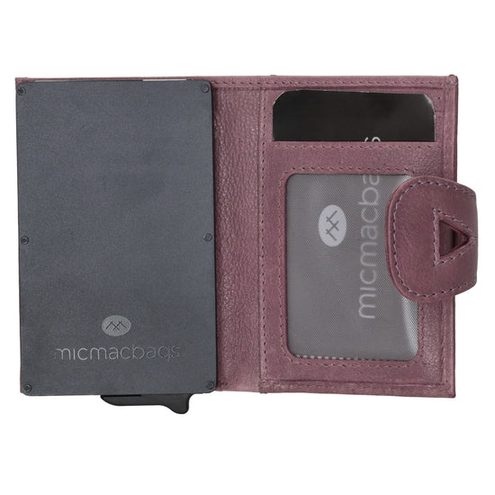 Kartenetui| Safty Wallet 10x7cm in Flieder mit RFID-Schutz - leder-accessoires.com