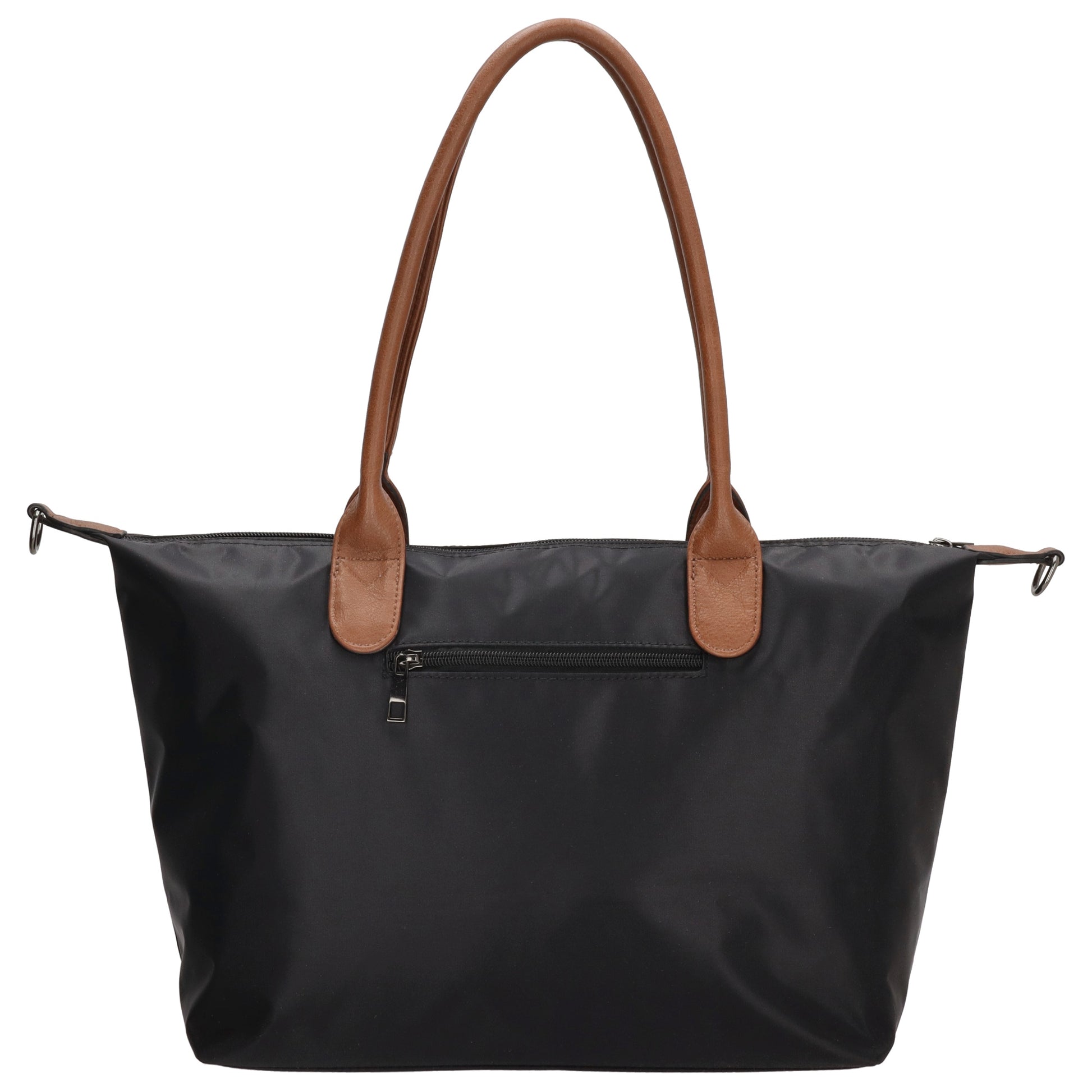 Schultertasche 42x25cm in Schwarz aus Nylon - leder-accessoires.com