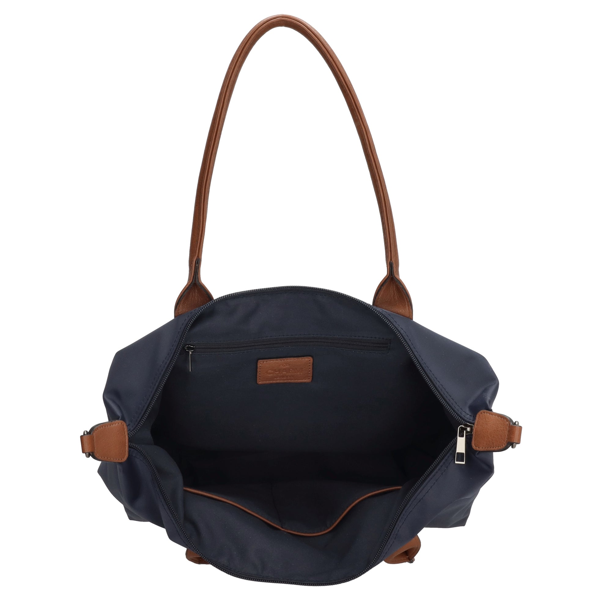 Schultertasche 42x25cm in Blau|Marine aus Nylon - leder-accessoires.com