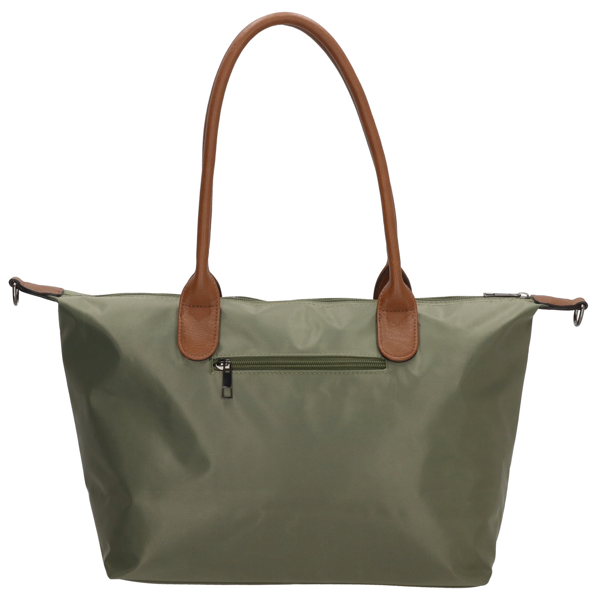 Schultertasche 42x25cm in Oliv aus Nylon - leder-accessoires.com