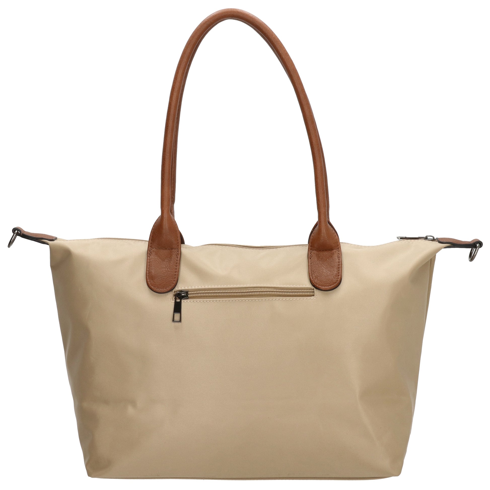 Schultertasche 42x25cm in Sand aus Nylon - leder-accessoires.com