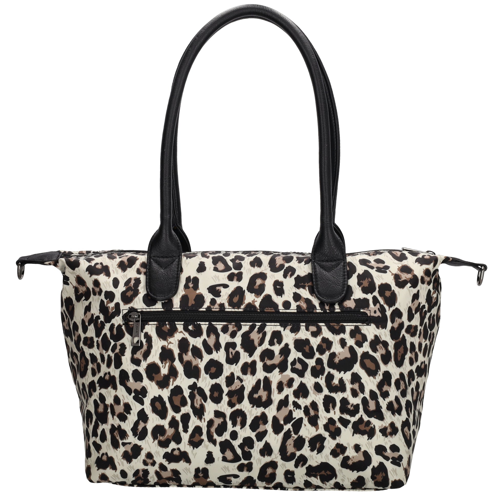 Schultertasche 42x25cm in Leo|Beige aus Nylon - leder-accessoires.com