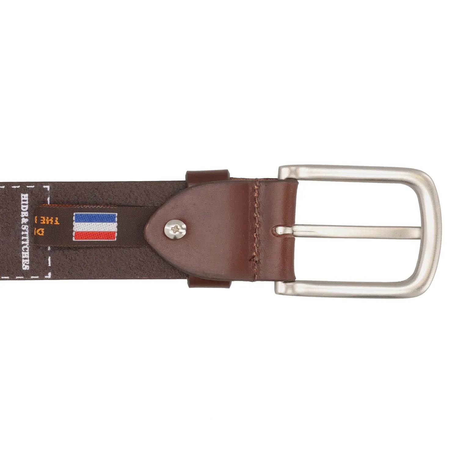 Brauner Leder Jeansgürtel 4cm Breite mit Silberschließe - leder-accessoires.com