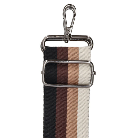 Taschenriemen|Wechselriemen 140cm in Braun|Beige|Schwarz gestreift - leder-accessoires.com