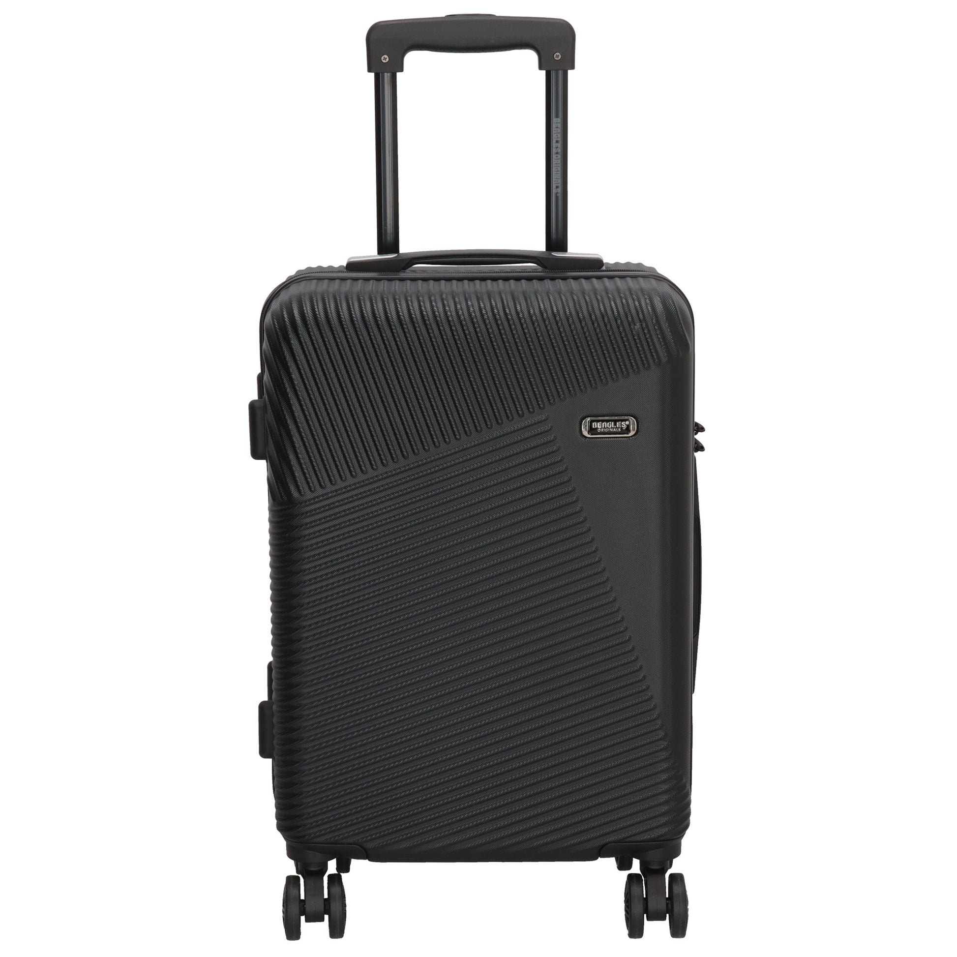 Reisetrolley|Bordgepäck 4-Rad 55cm in Schwarz aus ABS - leder-accessoires.com