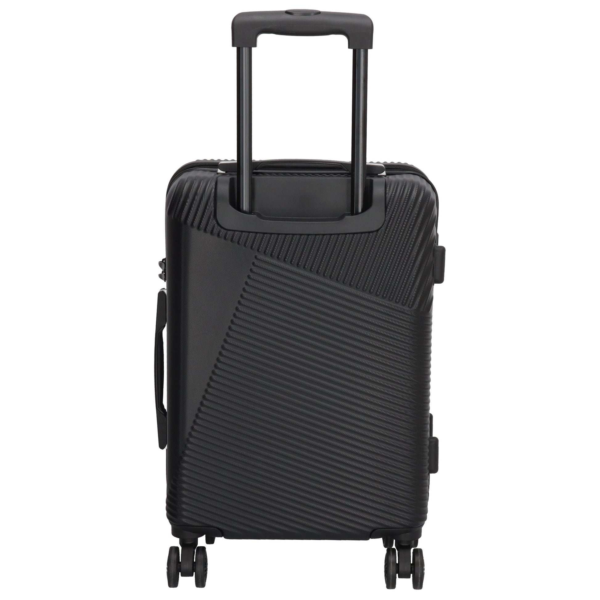 Reisetrolley|Bordgepäck 4-Rad 55cm in Schwarz aus ABS - leder-accessoires.com