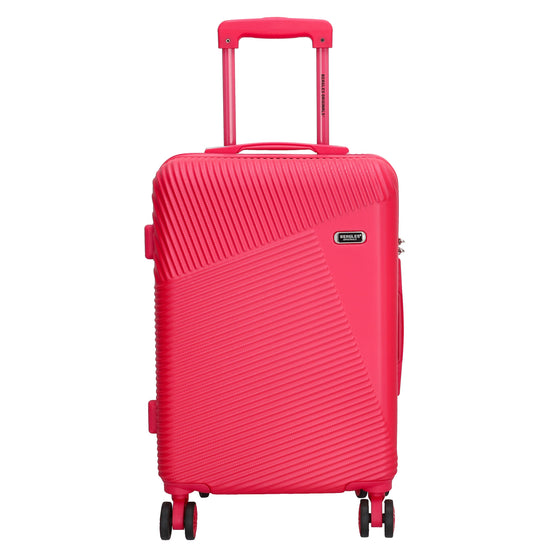 Reisetrolley|Bordgepäck 4-Rad 55cm in Pink aus ABS - leder-accessoires.com