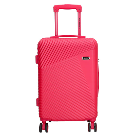 Reisetrolley|Bordgepäck 4-Rad 55cm in Pink aus ABS - leder-accessoires.com