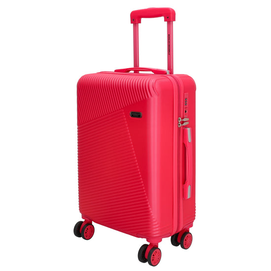 Reisetrolley|Bordgepäck 4-Rad 55cm in Pink aus ABS - leder-accessoires.com