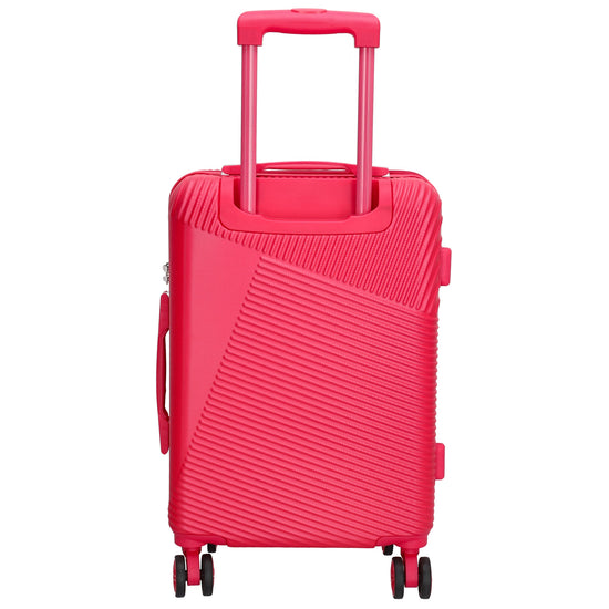 Reisetrolley|Bordgepäck 4-Rad 55cm in Pink aus ABS - leder-accessoires.com