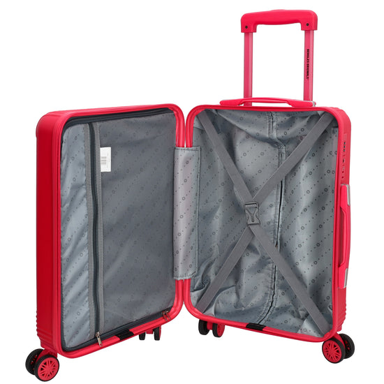 Reisetrolley|Bordgepäck 4-Rad 55cm in Pink aus ABS - leder-accessoires.com