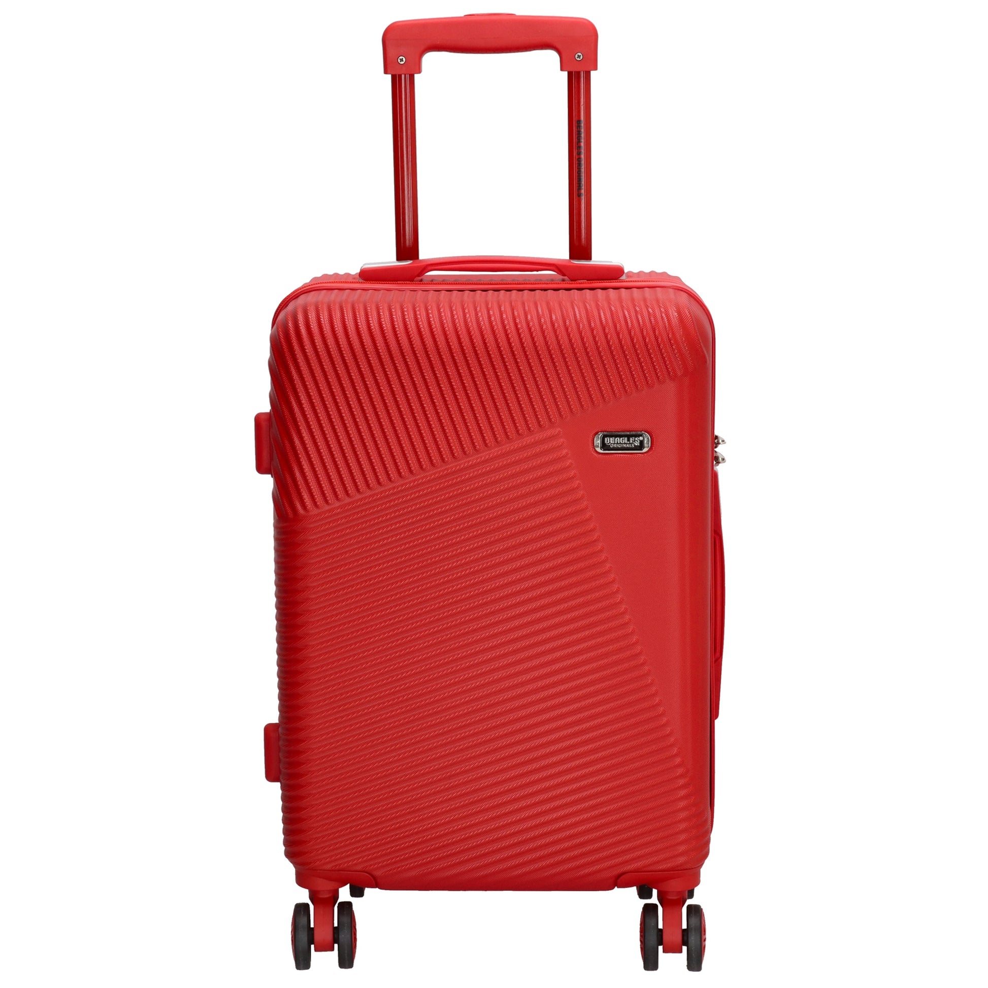 Reisetrolley|Bordgepäck 4-Rad 55cm in Rot aus ABS - leder-accessoires.com