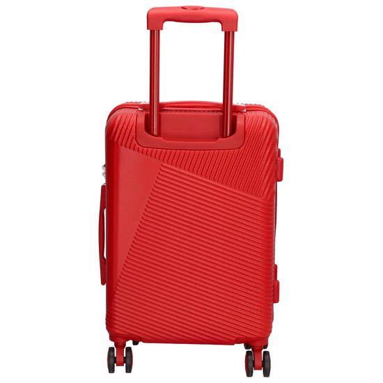 Reisetrolley|Bordgepäck 4-Rad 55cm in Rot aus ABS - leder-accessoires.com