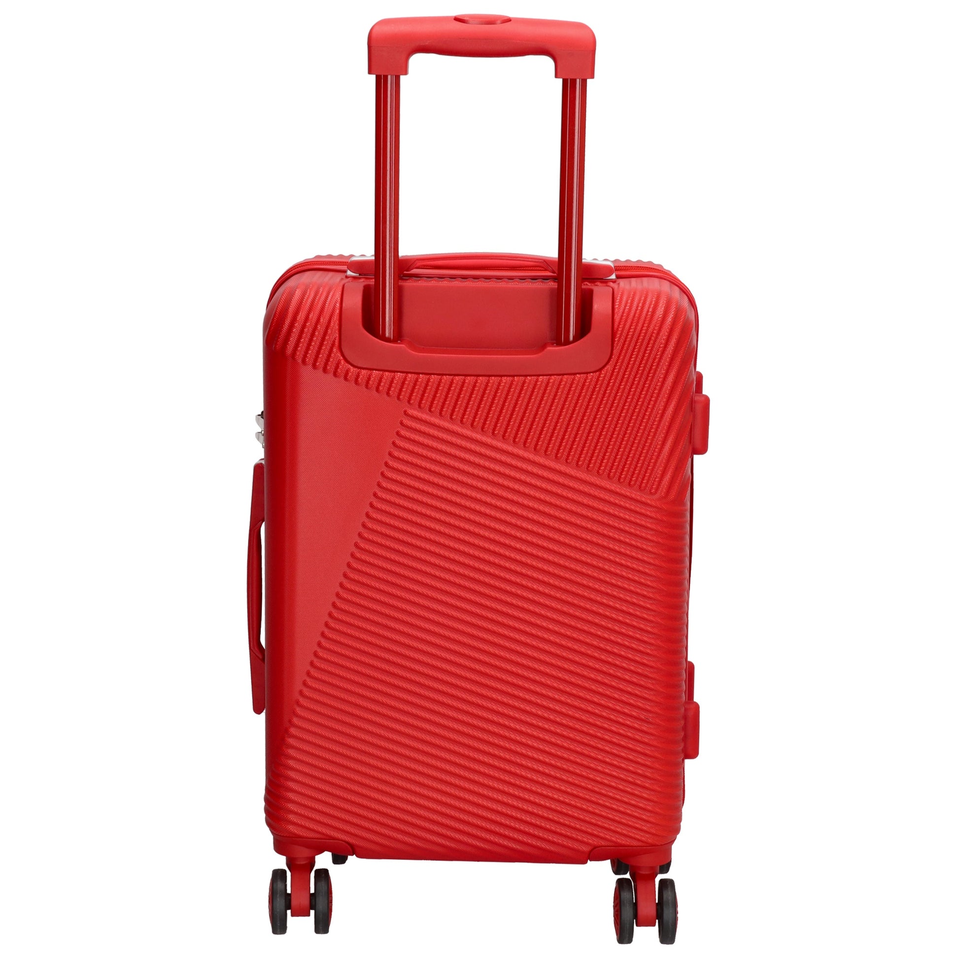 Reisetrolley|Bordgepäck 4-Rad 55cm in Rot aus ABS - leder-accessoires.com