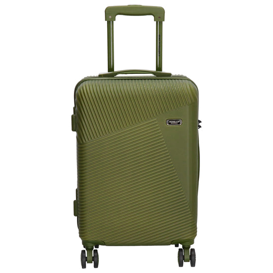 Reisetrolley|Bordgepäck 4-Rad 55cm in Olivgrün aus ABS - leder-accessoires.com