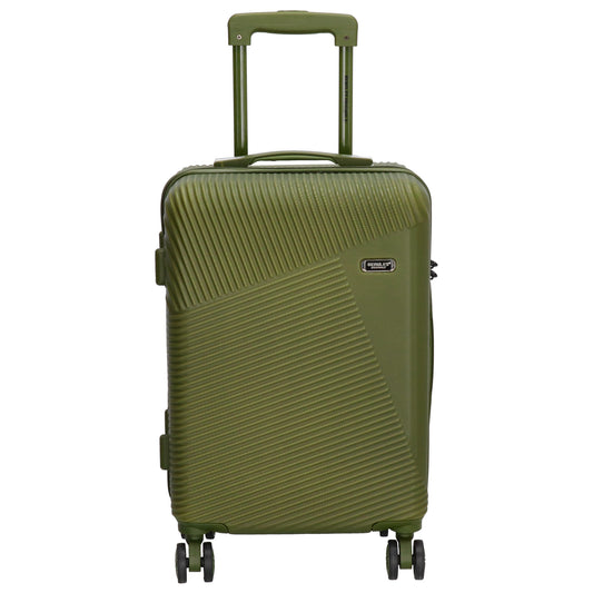 Reisetrolley|Bordgepäck 4-Rad 55cm in Olivgrün aus ABS - leder-accessoires.com