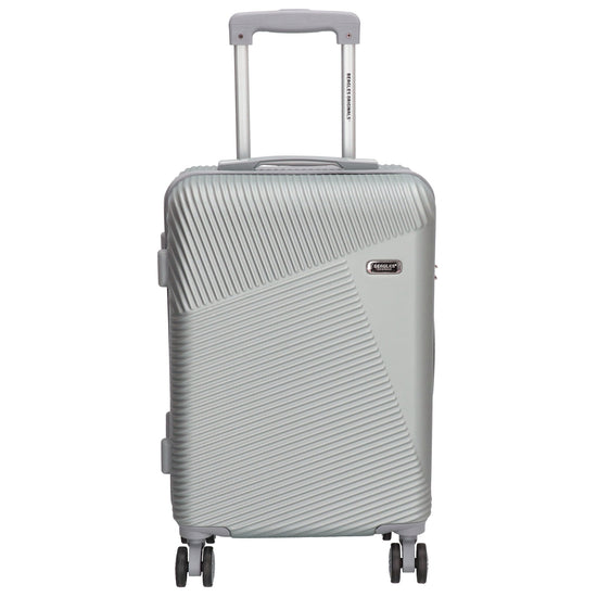 Reisetrolley|Bordgepäck 4-Rad 55cm in Silber aus ABS - leder-accessoires.com