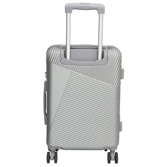 Reisetrolley|Bordgepäck 4-Rad 55cm in Silber aus ABS - leder-accessoires.com