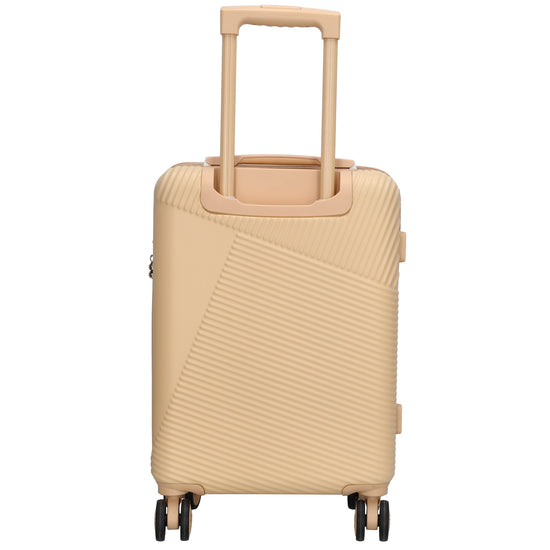 Reisetrolley|Bordgepäck 4-Rad 55cm in Champagner aus ABS - leder-accessoires.com