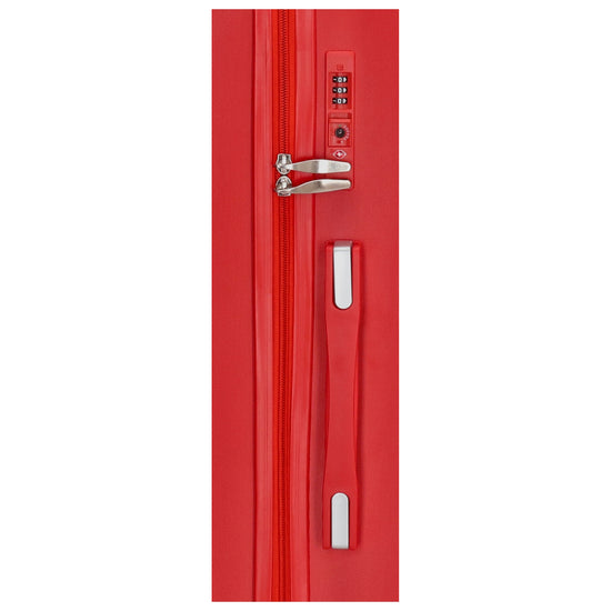 Reisetrolley-Set in Rot mit 4-Rad aus ABS - leder-accessoires.com
