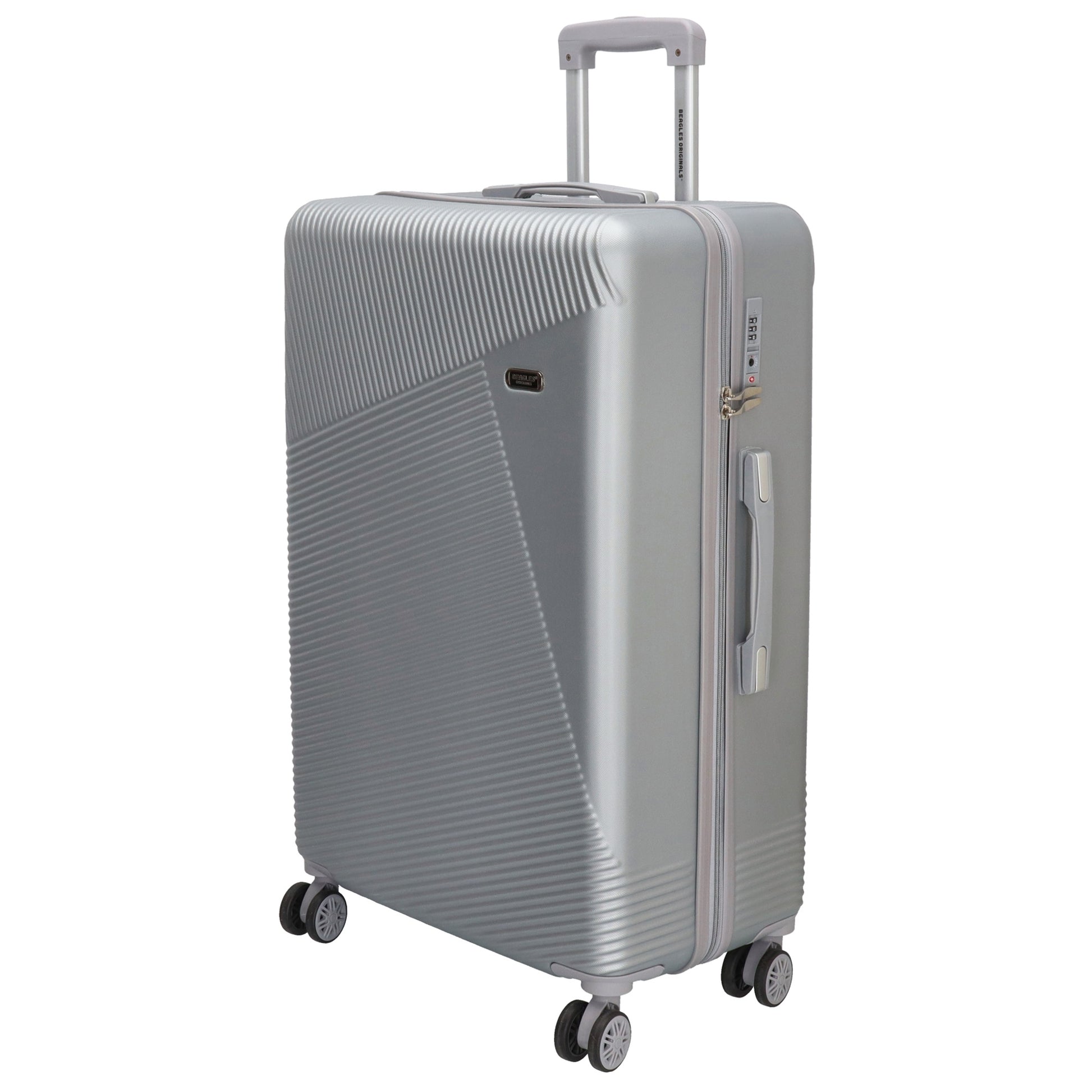 Reisetrolley-Set in Silber mit 4-Rad aus ABS - leder-accessoires.com