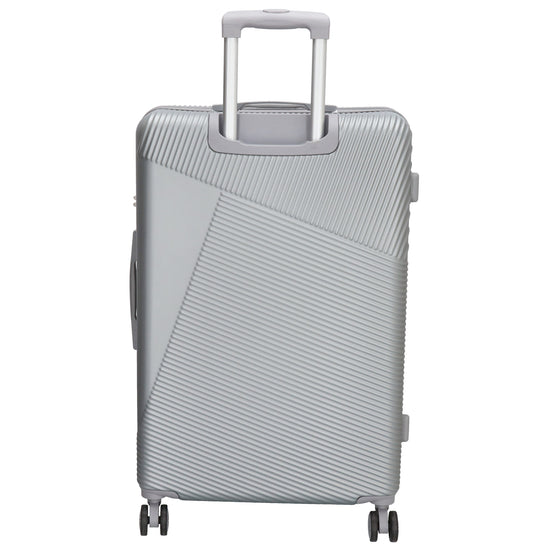 Reisetrolley-Set in Silber mit 4-Rad aus ABS - leder-accessoires.com